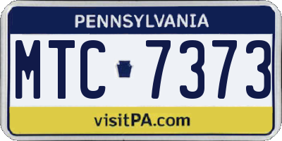 PA license plate MTC7373