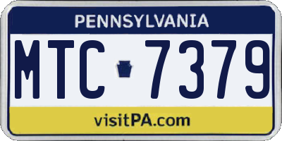PA license plate MTC7379