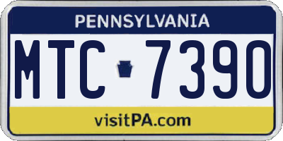 PA license plate MTC7390