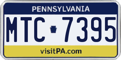 PA license plate MTC7395