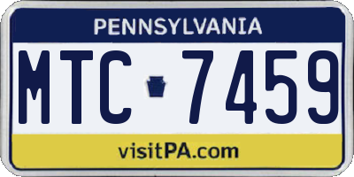 PA license plate MTC7459
