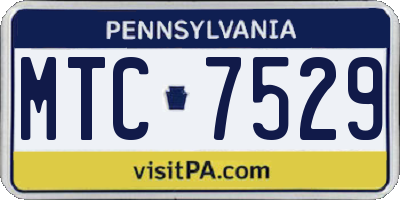 PA license plate MTC7529