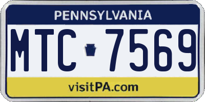 PA license plate MTC7569