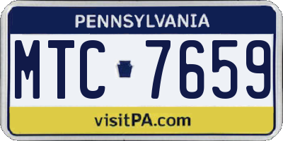 PA license plate MTC7659