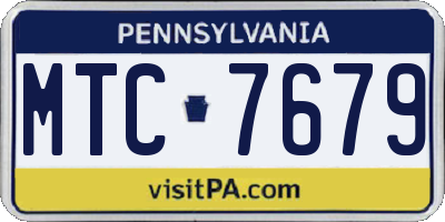 PA license plate MTC7679