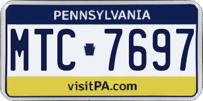 PA license plate MTC7697