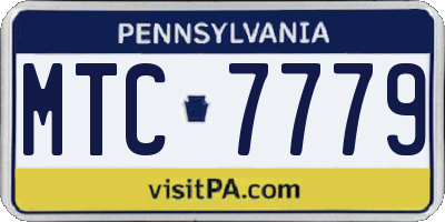 PA license plate MTC7779