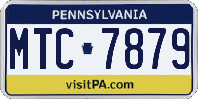 PA license plate MTC7879