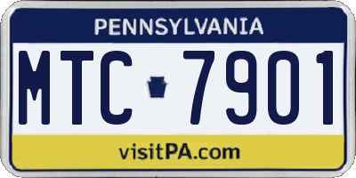 PA license plate MTC7901