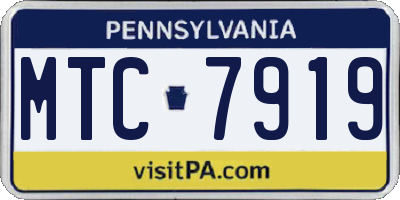 PA license plate MTC7919