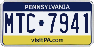 PA license plate MTC7941