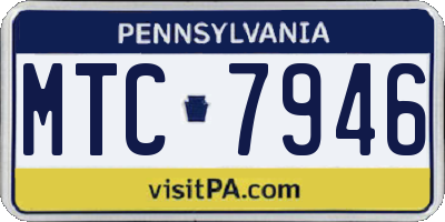 PA license plate MTC7946