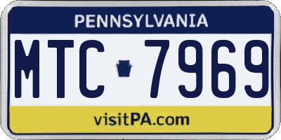 PA license plate MTC7969