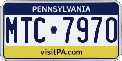 PA license plate MTC7970