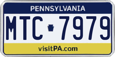 PA license plate MTC7979
