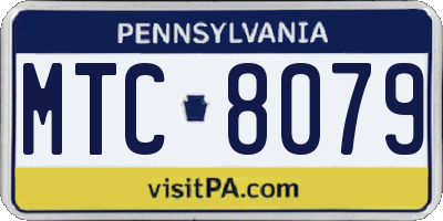 PA license plate MTC8079