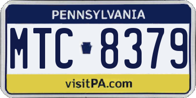 PA license plate MTC8379
