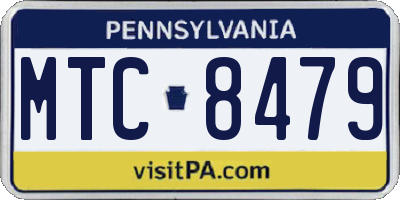 PA license plate MTC8479