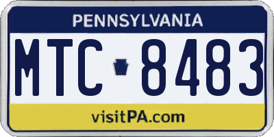 PA license plate MTC8483