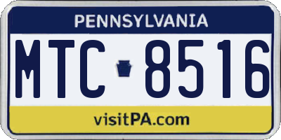 PA license plate MTC8516