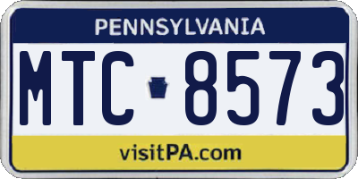 PA license plate MTC8573