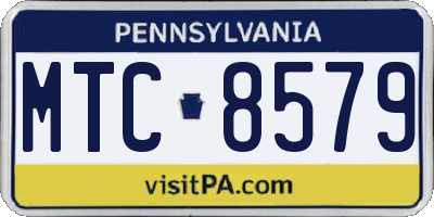 PA license plate MTC8579