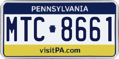 PA license plate MTC8661