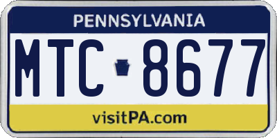 PA license plate MTC8677