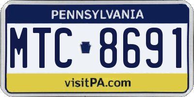 PA license plate MTC8691