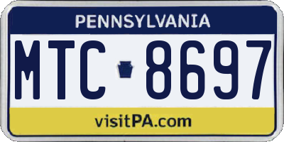 PA license plate MTC8697