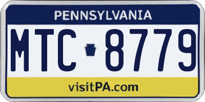 PA license plate MTC8779