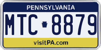 PA license plate MTC8879