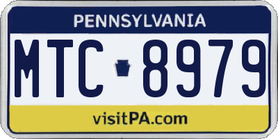 PA license plate MTC8979