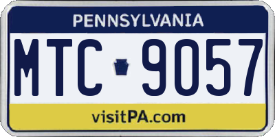PA license plate MTC9057