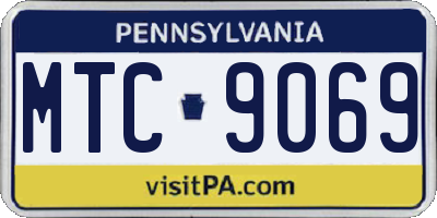 PA license plate MTC9069