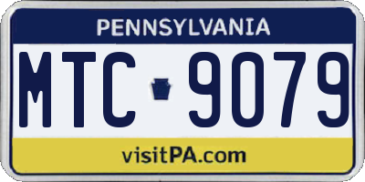 PA license plate MTC9079