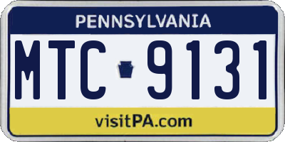 PA license plate MTC9131