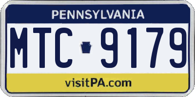 PA license plate MTC9179