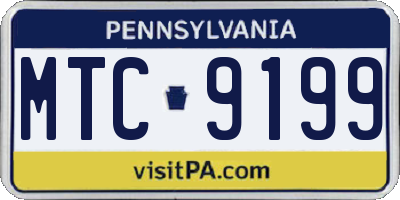 PA license plate MTC9199