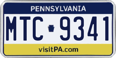 PA license plate MTC9341