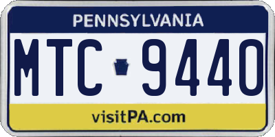 PA license plate MTC9440