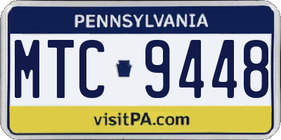PA license plate MTC9448