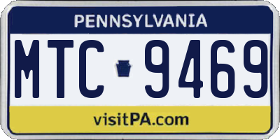 PA license plate MTC9469