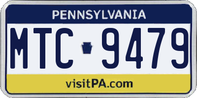 PA license plate MTC9479