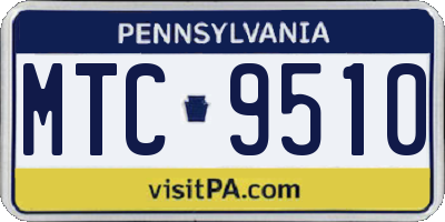 PA license plate MTC9510