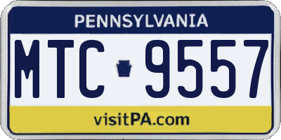 PA license plate MTC9557