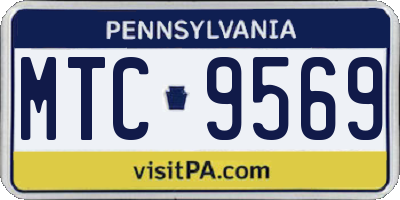 PA license plate MTC9569