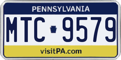 PA license plate MTC9579