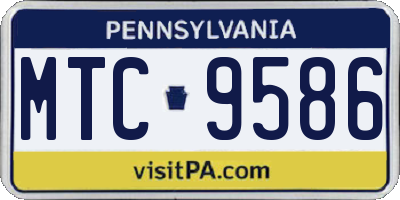 PA license plate MTC9586