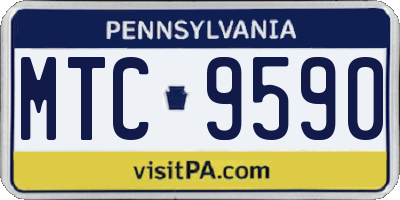 PA license plate MTC9590